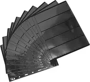 JUMPLAWN 10sheets Stamp Album Binder Collection Pages Beautifully Designed Stamp Collecting Book for Currency Preservation and Display for Collectors and Cultural Arts Enthusiasts Black