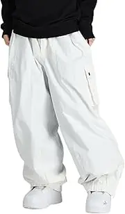 [xwxwseui] Men's Baggy Cargo Snow Pants Warm Insulation Ski Pant Snowboard Outdoor Hiking