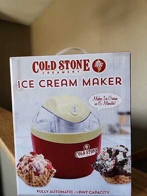 Cold Stone Creamery Ice Cream Maker Machine 1pt Bowl Gelato Sorbet Frozen Yogurt