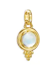 Temple St. Clair 18K Yellow Gold Classic Blue Moonstone & Diamond Pendant