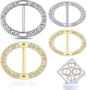 [WULI PEACH] Women's Elegant Large Small Scarf Buckle Ring Ladies Scarves Scarf Rings and Slides