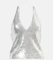 [Rotate] Rotate Sequined halterneck top AU 12 white