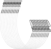 Nylon Mono Fishing Wire Leader Line with Swivels Snap Kits Connect Tackle Lures Rig or Hooks, High Strength Fishing Leader Line for Saltwater Freshwater 12/24pcs