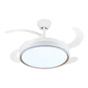 Windora Luno 42" Retractable Blade DC Ceiling Fan w/ 3CCT LED Remote Control