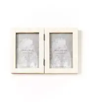 Artemis 4x6 Double Picture Frame - Handcrafted Bone