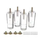 4Pcs Acrylic Sofa Legs Sofa Feet Practical Stable Decor Cabinet Bed Legs Table