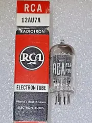 12AU7A RCA NOS black plate/square getter Vacuum Tube, TV-7D/U Tested
