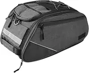 WESIEVYA Cycling Tail Bag Rear Handlebar Bag Extended Cycling Storage Multifunctional Pouch Carrier Bike Pouch Seat Bicycles Storage Pannier Bicycles Bike Equipment Black Nylon Cloth