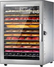 Jerky Flower Dehydrator, 12 Layer Food Dehydrator pet Treats Sausage Freeze Dryer Touch Screen 24 Hours Fruit Vegetable Dehydration Dryer 20-90° Temperature