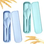 Teivio Reusable Portable Travel Utensils Silverware Knives Forks & Spoons Set...