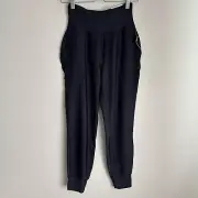 Old Navy Active Power Soft High Rise Go-Dry 7/8 Leggings Joggers Black Womens S