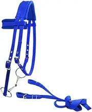 Perfeclan Horse Bridle with Rein Headstall Comfortable Adjustable Riding Accessories with Soft Cushion Padded Halter Horse Leading Rope