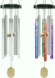 [1-pack]32" Blue Coated Aluminum Wind Chimes Outdoor