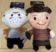 FREDDY KRUEGER & JASON NIGHTMARE AND HALLOWEEN FETCH DOG TOY SET OF 2 - 9"