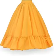 [Kakentli] Folklorico Dance Doble Vuelo Practice Skirt for Kids, Teens & Women's, Double Circle