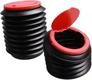 ETHZZLE 4L Trash Can Black Foldable Car Folding Trash Bin Leakproof Plastic Water Barrel Organizer