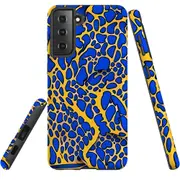 For Samsung Galaxy S21+ Plus Tough Protective Cover, Blue Frog
