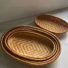 Desktop Ornament Fruit Bread Basket Vegetable Food Pastry Plate Woven Basket