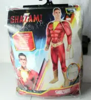 Shazam Lights-Up Jumpsuit Costume Adult Standard Up to Size 42 NEW