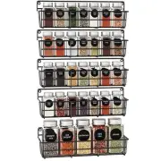 5 Pack Spice Rack Seasoning Organizer Wall Mount Hanging Spice Organizer Shelf F