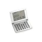 Satin Silver-tone Finish World Time Alarm Clock and Calculator