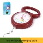 Plastic Hook Luggage Numeral Pointer Spring Scale 10kg Weighing Hanging Scale