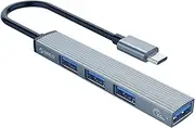 Orico Aluminum Alloy USB Type-C to USB 3.0 Hub - Gray