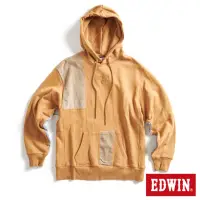在飛比找momo購物網優惠-【EDWIN】男裝 再生系列 CORE 拼布寬版連帽長袖T恤