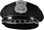 1pc Octagon Badge Police Cap Caps Police Costume Accessories Dress Octagon Cap Mens Costume Adult Police Hats for Men State Hat De State Police Hat Cloths New Cosplay Party Hat Man