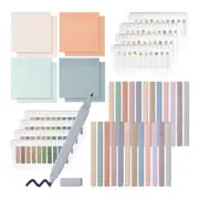 24 Bible Highlighters,1200 Clear Sticky Notes,Morandi Colored Labels for Annotations, Student Aesthetics School Supplies As Shown