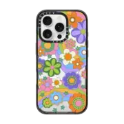 iPhone 16 Pro Impact Case MagSafe Compatible Groovy Floral
