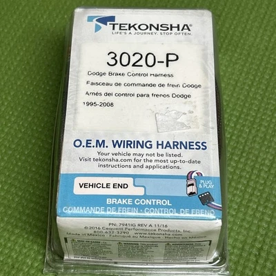 Dodge Brake Control OEM Wire Harness By Tekonsha 3020/P Fits P3 P2 Primus IQ