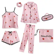 Nevenka Womens Loungewear Set for Spring Summer Satin Long Sleeve Pajamas-10