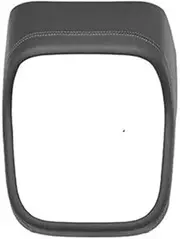 ATATQH Genuine Leather Car Interior Center Console Panel Armrest Box Lid Rear Air Vent Cover Frame Compatible for Mercedes Benz E Class W214 2024+(Rear AC Frame Black)