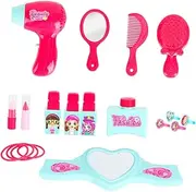 Abaodam Girls Makeup Toys Set Simulation Cosmetic Suitcase for Boys and Girls Role Play Toy Rosy Case Safe