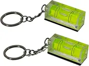 Key chain Mini level bubble portable micro magnetic level bubble 4pcs (green)