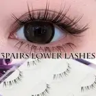 Eye Makup Tool Natural Manga Eyelashes Thai Lower Lashes Transparent Stems