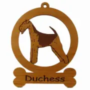 Airedale Standing Ornament 081091 Personalized With Your Dogs Name FREE SHIPPING