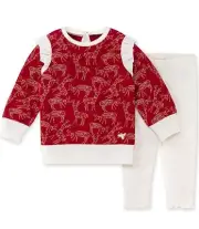 Burt's Bees Baby Girls' Top and Pant Set, Tunic and Leggings Bundle 24 Months
