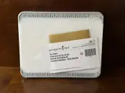 Pampered Chef Cutting Board Bar 1001 Small 6.5"x8" White Soft Grip Edge NEW