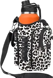Gym Magnetic Bag, Gym Bottle Bag, Magnetic Organiser Bag for Sports, Water Bottle Organiser Sleeves for Gym, Basketball, Outdoor Activities, Travel, Dog, Leopard print, Siehe Beschreibung, See