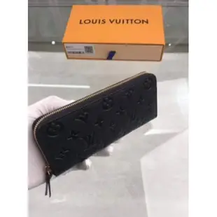 Louis Vuitton LV ZIPPY 黑色壓花 拉鍊 長夾 M61864