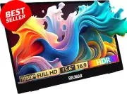 15.6" Portable Monitor, 1080P FHD, USB-C HDMI, IPS, HDR, for Laptop PC Phone
