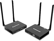 IOGEAR Wireless 4K HDMI Video Extension Transmitter and Receiver Kit with Keyboard Mouse Control – SSID paring - 4K 60Hz up to 165 ft with HDMI Local Loop-Out — GW4K60KIT