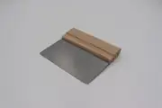 Teigkarte/Dough Scraper With Real Wood Handle And Stainless Steel Blades - Large
