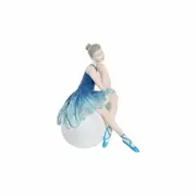Decorative Figure Dkd Home Decor Blue Romantic Ballet Dancer 8.5 x 13 x 14.5 Cm