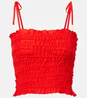 [Tory Burch] Tory Burch Smocked tank top AU 14 red