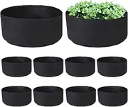 Plant Grow Bags, Growing Bags for Vegetables, 10X Fabric Planter with Aeration, 10/15 Gallon Planter Containers for Vegetables, Flowers & Fruits