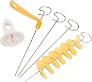 Stainless Steel Tornado Potato Spiral Slicer - Manuel Cutter Spiral Screw Chips, Reusable Potato Twister, Fruits Vegetable Tools Kitchen Cooking Maker.