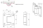 Stainless Steel Hinge Heavy Duty 58x59mm Industrial Door Hatch Locker 2PK